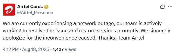 Airtel Outage